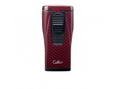 Зажигалка сигарная Colibri Monaco (тройное пламя), красный карбон LI770T2