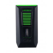 Зажигалка сигарная Colibri  Slide (двойное пламя), черно-зеленая